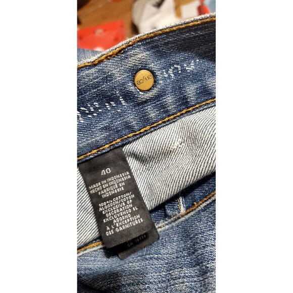 VTG 90s Baggie Jeans Men’s 40 – Distressed Hip Hop Grunge Streetwear Denim Y2K - Picture 5 of 16